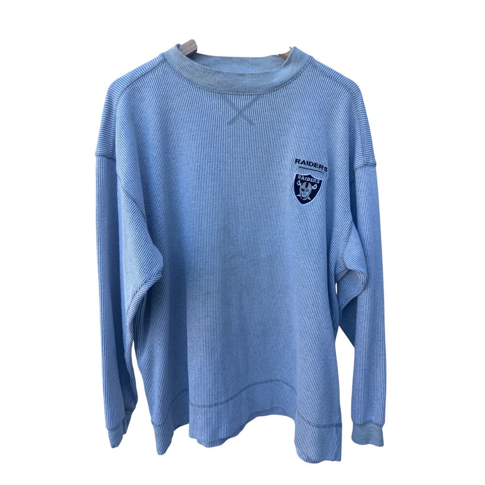 NFL White Hoodies & Sweatshirts Las Vegas Raiders Ribbed Crewneck Sweatshirt L